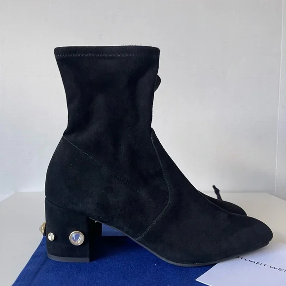 NEW STUART WEITZMAN ALLSHINE 60 SUEDE BOOTIE